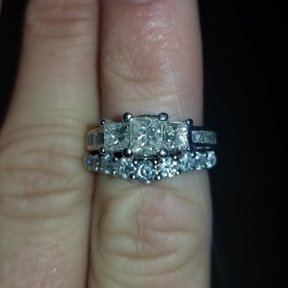 Ladies 14k White Gold Wedding Set- FIRM ON PRICE